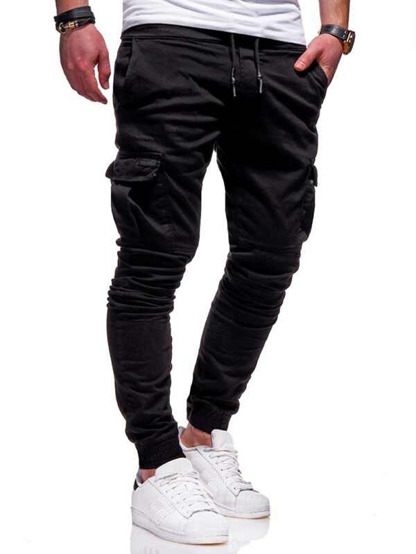 Tethered Elastic Sports Baggy Pants Long Casual Pants Jogging Pants - Image 8