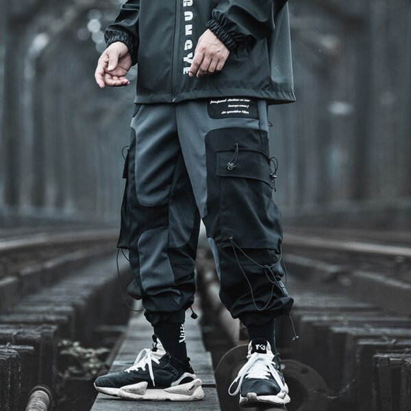 Fashion Trend Functional Wind Overalls Men's Black Tide Brand Student Harem Pants - Image 5