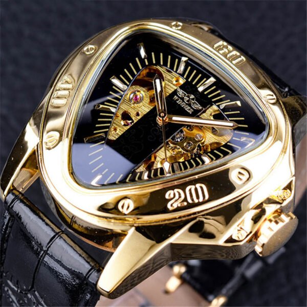 Men's Fashion Casual Hollow Triangle Large Dial Automatic Mechanical Watch - Image 3