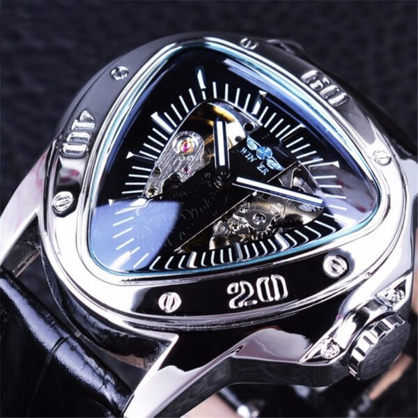 Men's Fashion Casual Hollow Triangle Large Dial Automatic Mechanical Watch - Image 4