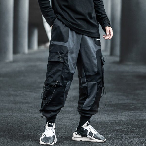 Fashion Trend Functional Wind Overalls Men's Black Tide Brand Student Harem Pants - Image 3