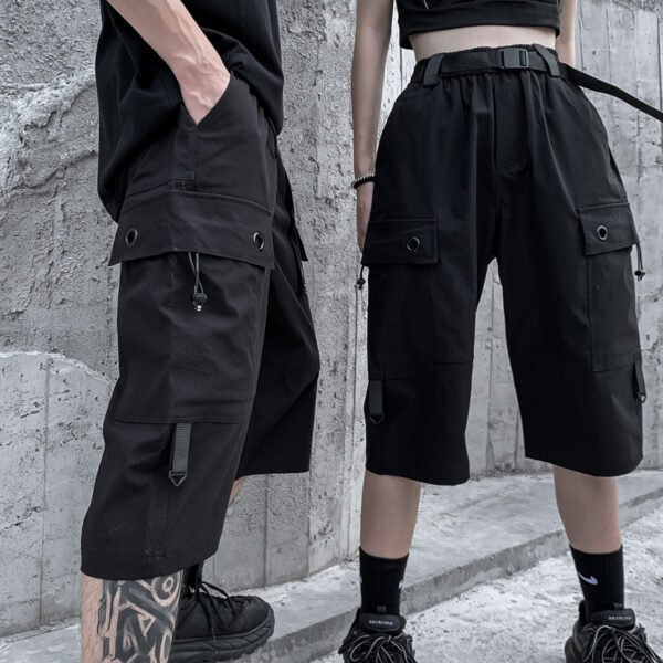 Men's And Women's Workwear Cropped Trousers Loose Wide-leg Shorts - Image 4