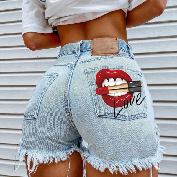 Women's Fashion Ripped Denim Shorts - Image 4