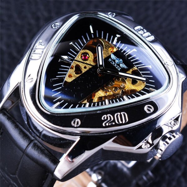 Men's Fashion Casual Hollow Triangle Large Dial Automatic Mechanical Watch - Image 2