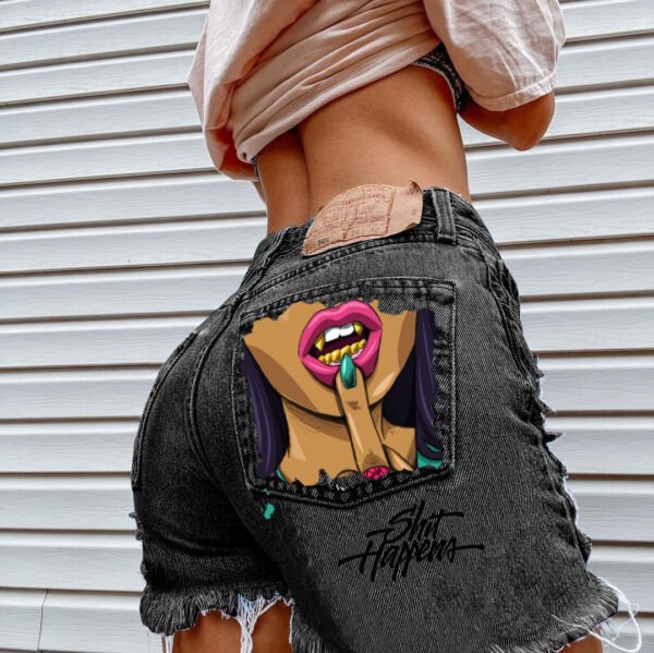 Women's Fashion Ripped Denim Shorts - Image 5