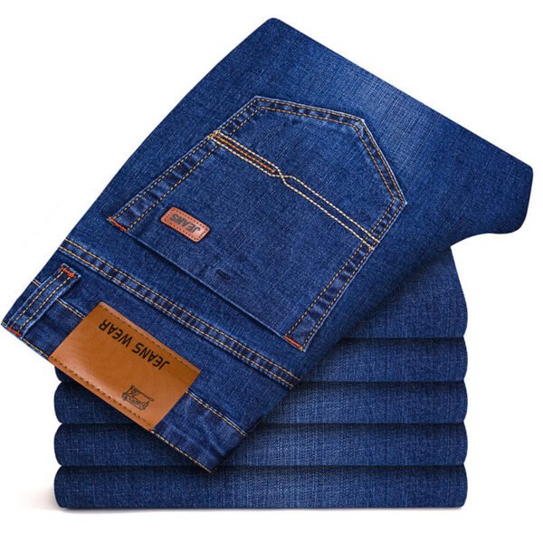 Men's Stretch Slim Straight Business Casual Jeans - Image 4