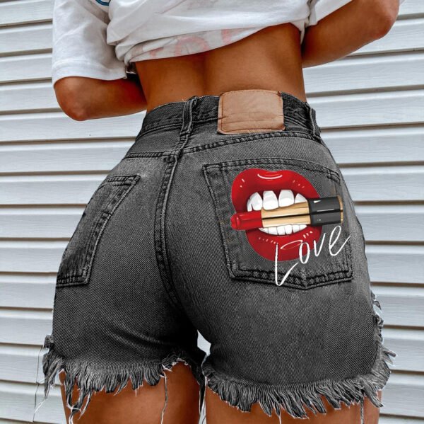 Women's Fashion Ripped Denim Shorts - Image 2