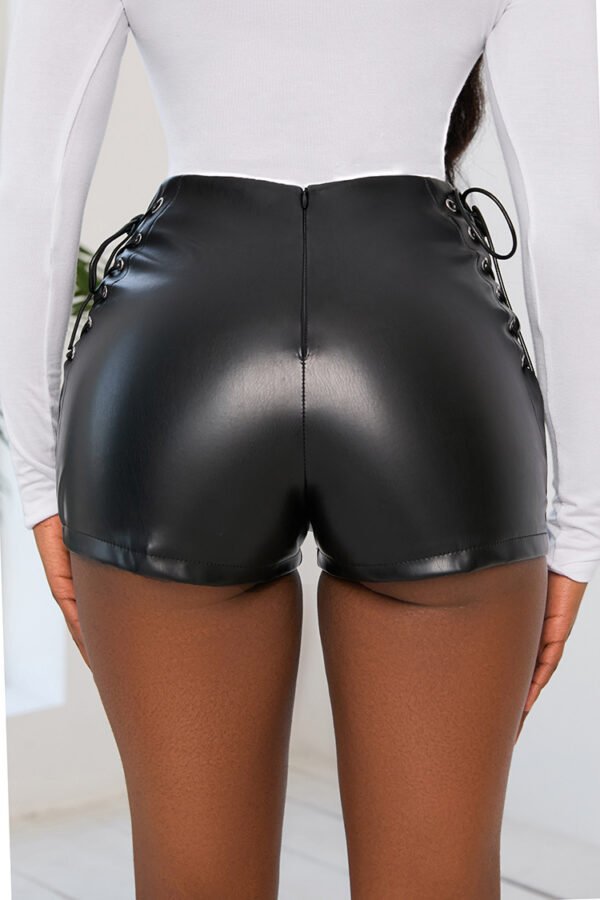 Skinny Casual Pants Faux Leather Boot Pants Plus Size Shorts - Image 8